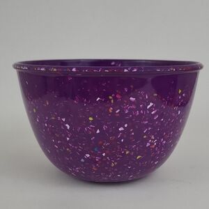 Zak Designs Confetti Melamime Mixing Bowl Purple 1.75qt